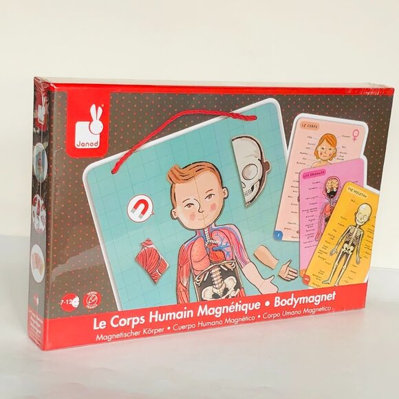 Janod-Body Magnet Human Body Game Magnetic Anatomy Puzzle For Age 7+ New in Box - Picture 15 of 16